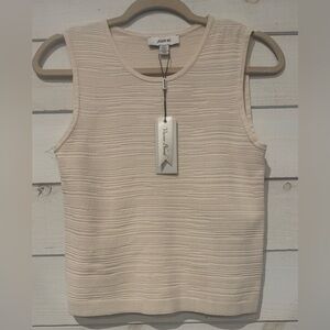 Jason Wu NWT Women's Textured Viscose Blend Cream Tank Top Size SP